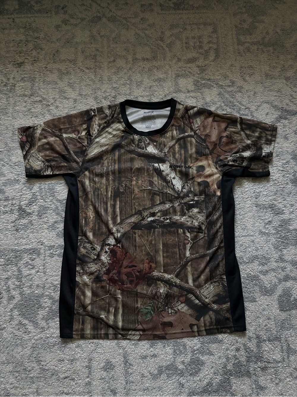 Mossy Oak Men's Camo Short-Sleeve Performance Shirt - Brown/Black Men’s M